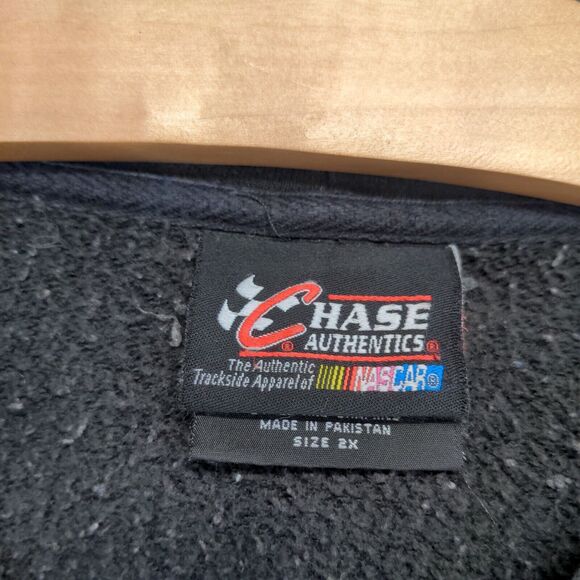 Chase Authentics Men's NASCAR Dale Jr Full Zip Hoodie Gray Black 2X Long Sleeve - Picture 8 of 12